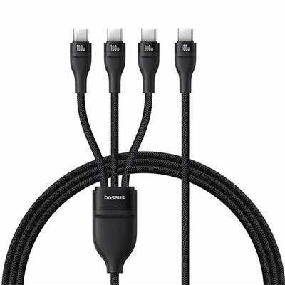 Кабель Baseus Flash Series 3 One-for-three Fast Charging Cable Type-C to C+C+C 100W