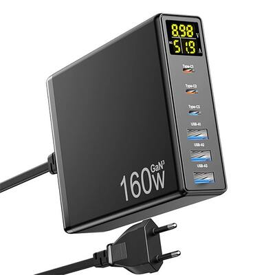 Зарядное устройство Ganquick 6-port Fast Charging Station with LED Display