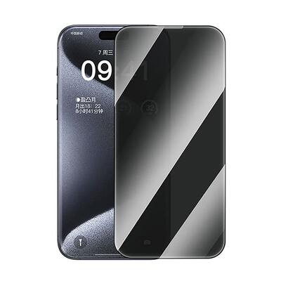 Защитное стекло для iPhone 15 / 15 Pro Baseus Crystalline Series Full-Coverage Privacy Protection Tempered Glass Screen Protector