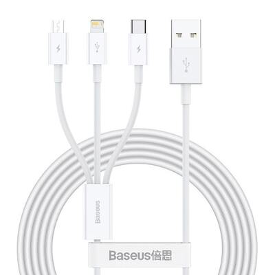 Кабель Baseus Superior Series Fast Charging USB to M+L+C